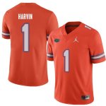 Men's Florida Gators #1 Percy Harvin NCAA Jordan Brand Orange Authentic Stitched College Football Jersey NTT7762EC